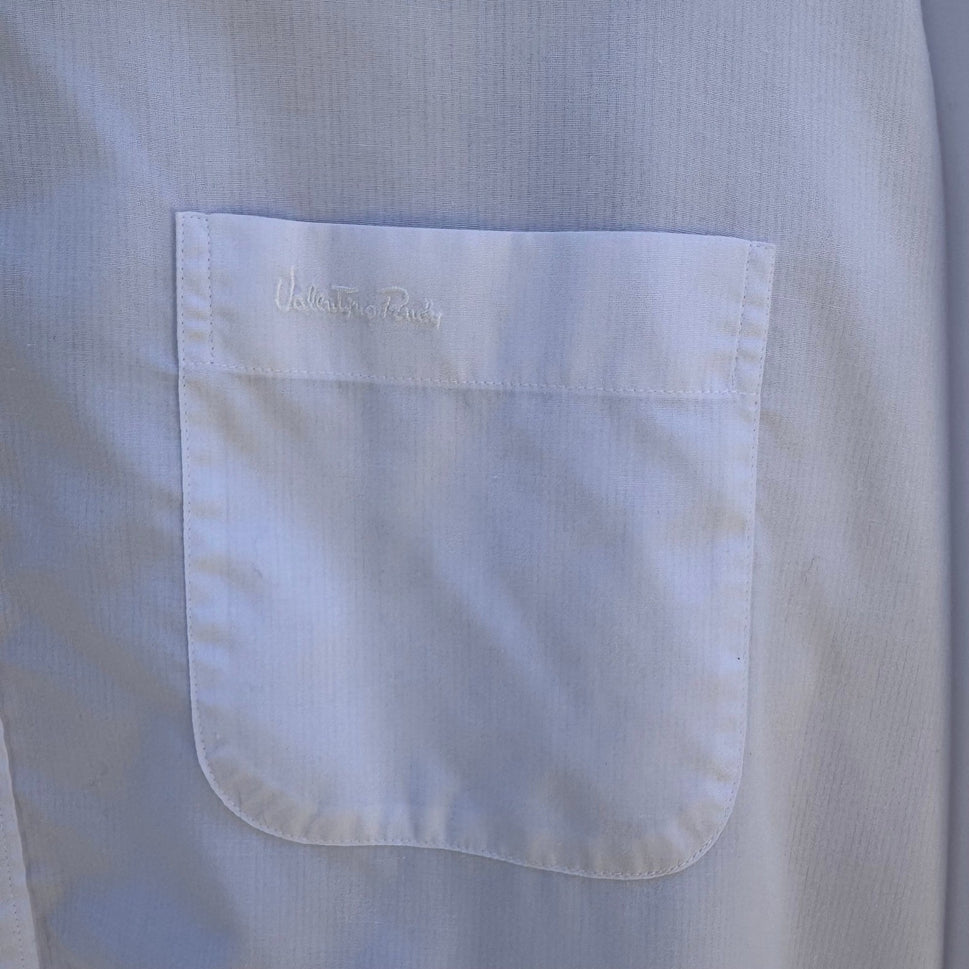 Valentino Rudy Vintage Mens L Minimalist White Long Sleeve Dress Shirt Corporate