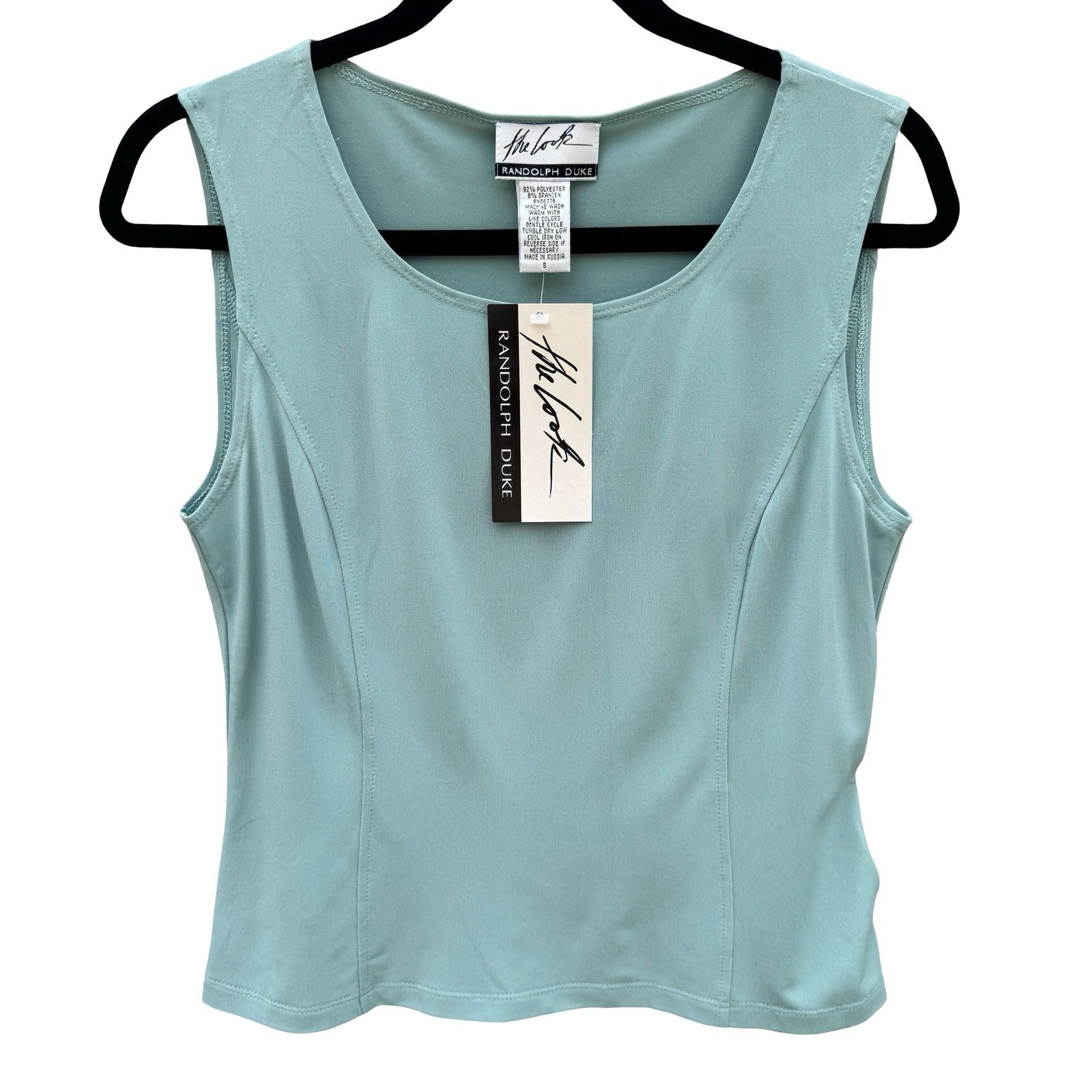 Randolph Duke The Look Womens Sleeveless Scoop Neck Top Seafoam Green Size S NWT