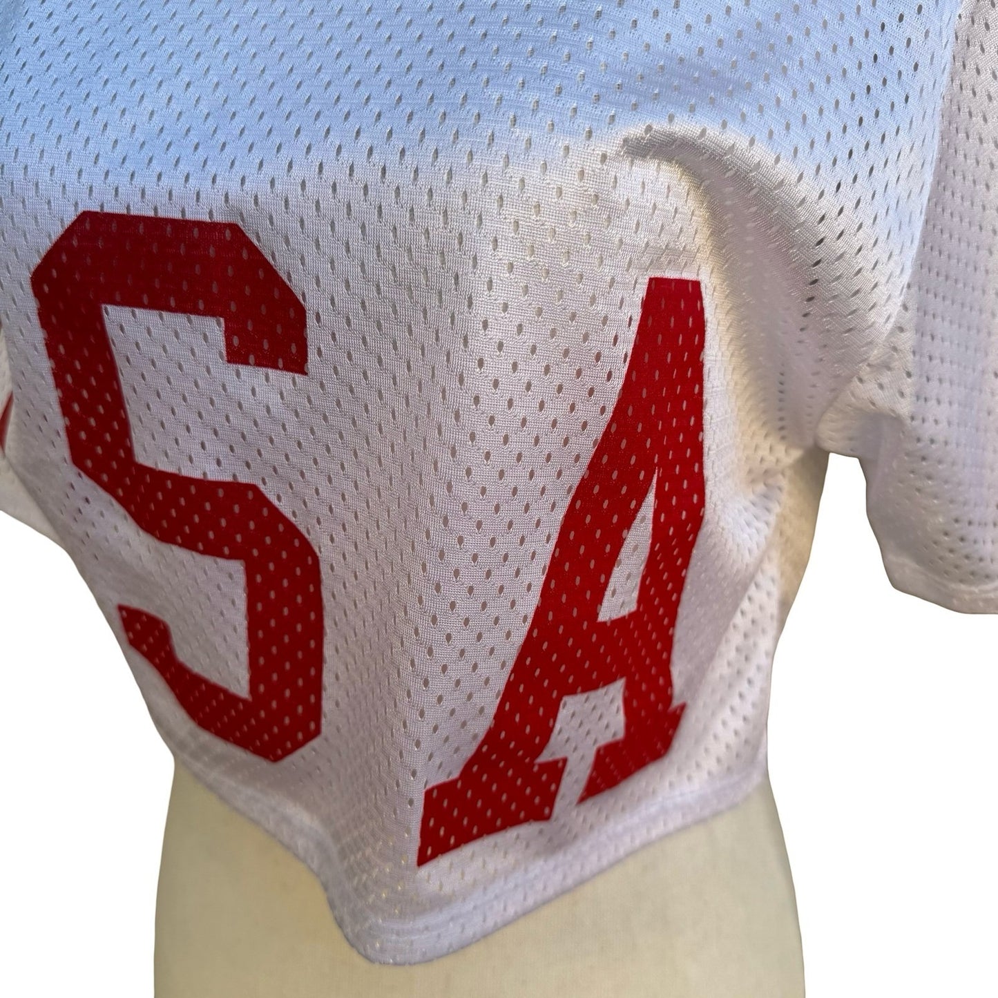 Oboe USA Mesh Jersey Crop Top USA Graphic Athletic Streetwear Americana White M