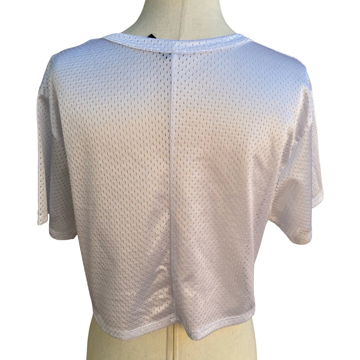 Oboe USA Mesh Jersey Crop Top USA Graphic Athletic Streetwear Americana White M