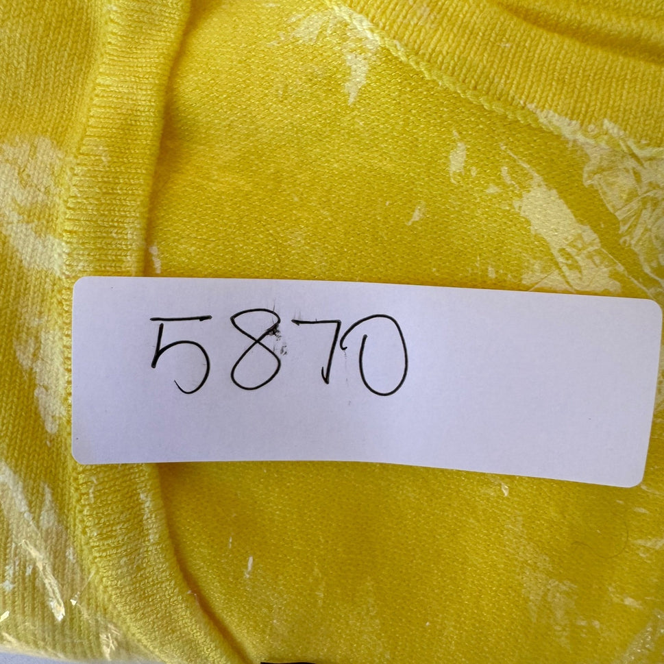 Jason Wu Pointelle Hem Knit Minimalist Layering Shell Yellow Tank Top L NEW