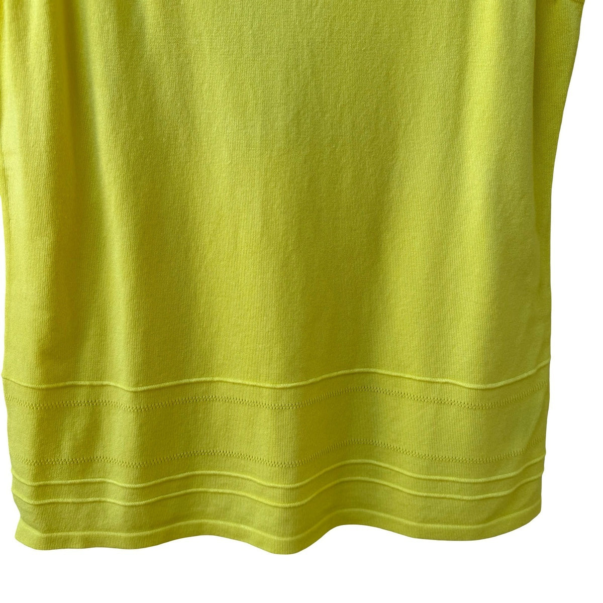 Jason Wu Pointelle Hem Knit Minimalist Layering Shell Yellow Tank Top L NEW