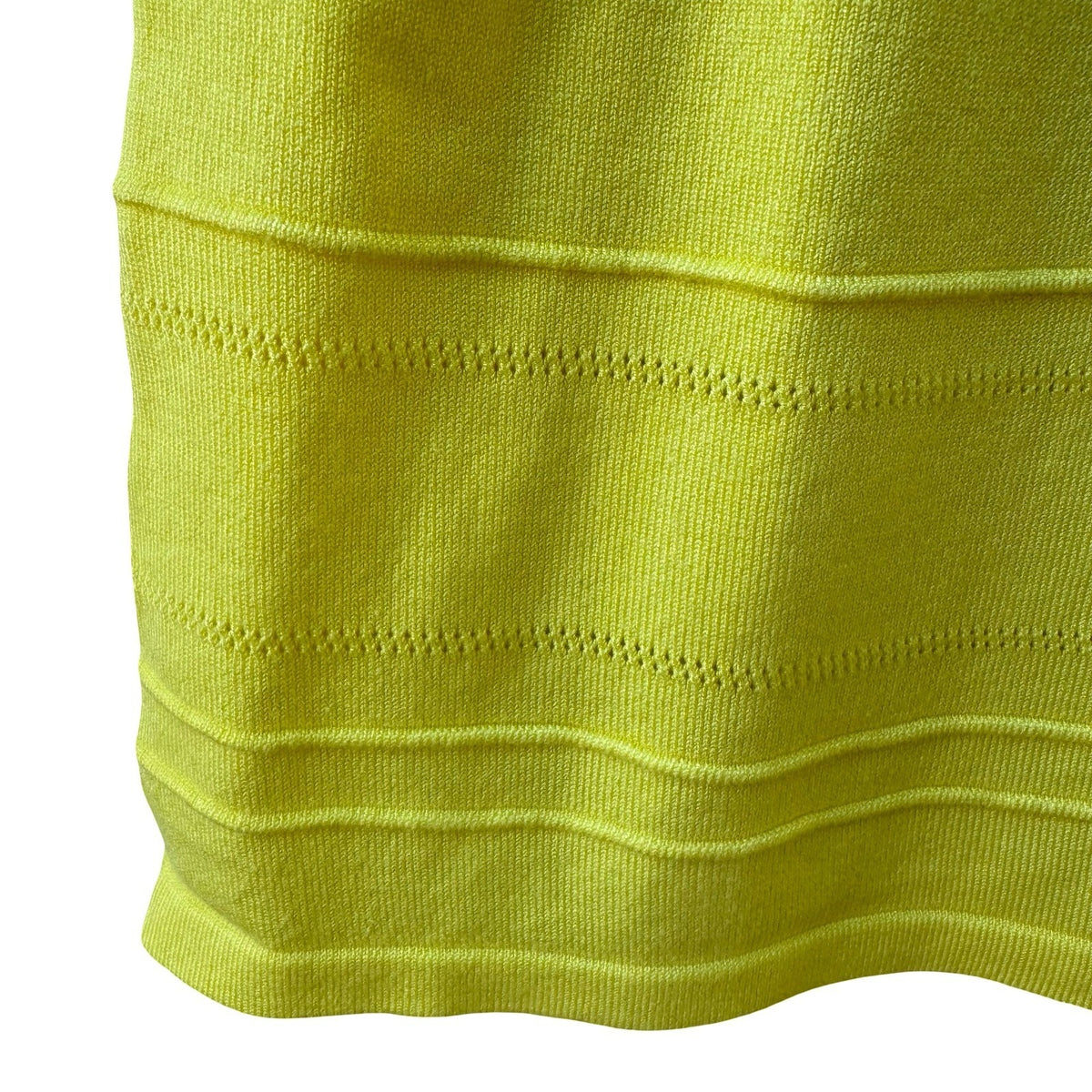 Jason Wu Pointelle Hem Knit Minimalist Layering Shell Yellow Tank Top L NEW