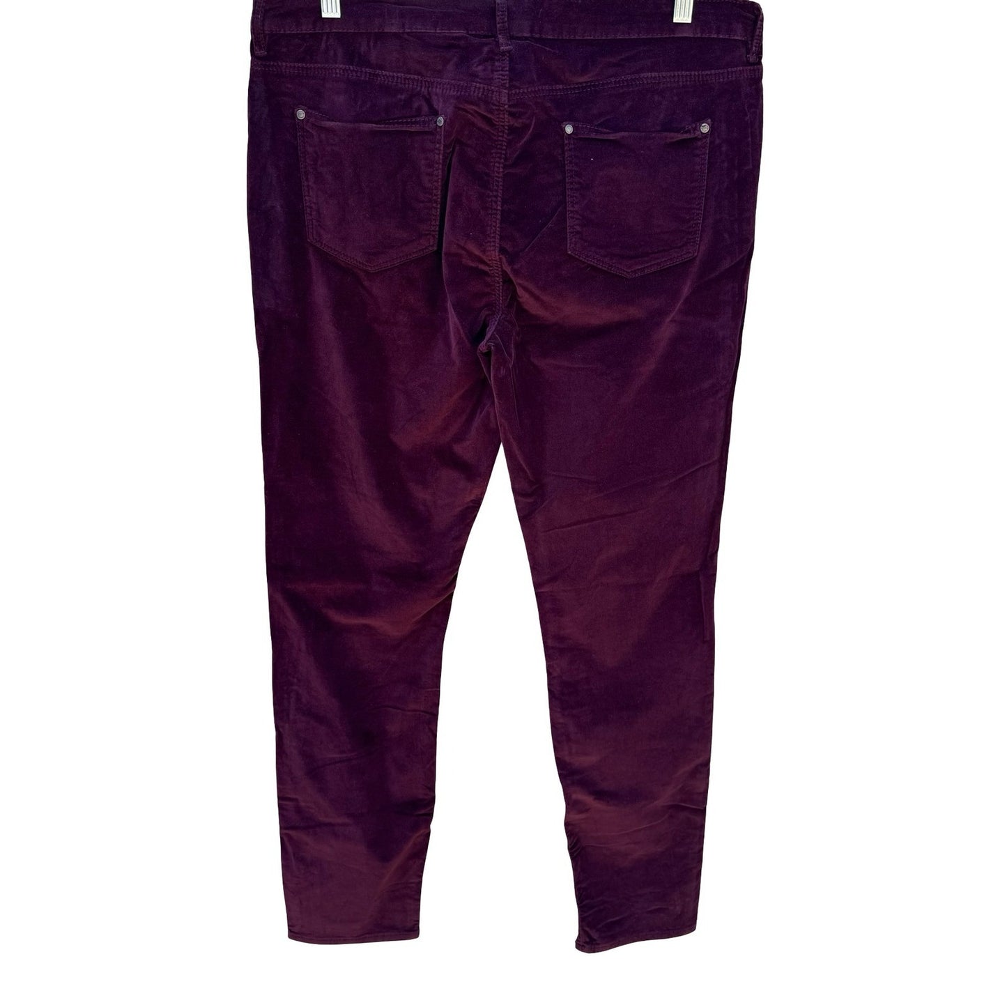 Buffalo David Bitton Mirage Purple Corduroy Skinny Pants Burgundy Wine Womens 14