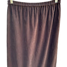 Switch Jamie S Casuals Womens Suede Look Lined Brown Elastic Waist Pencil Midi Skirt S 2 image