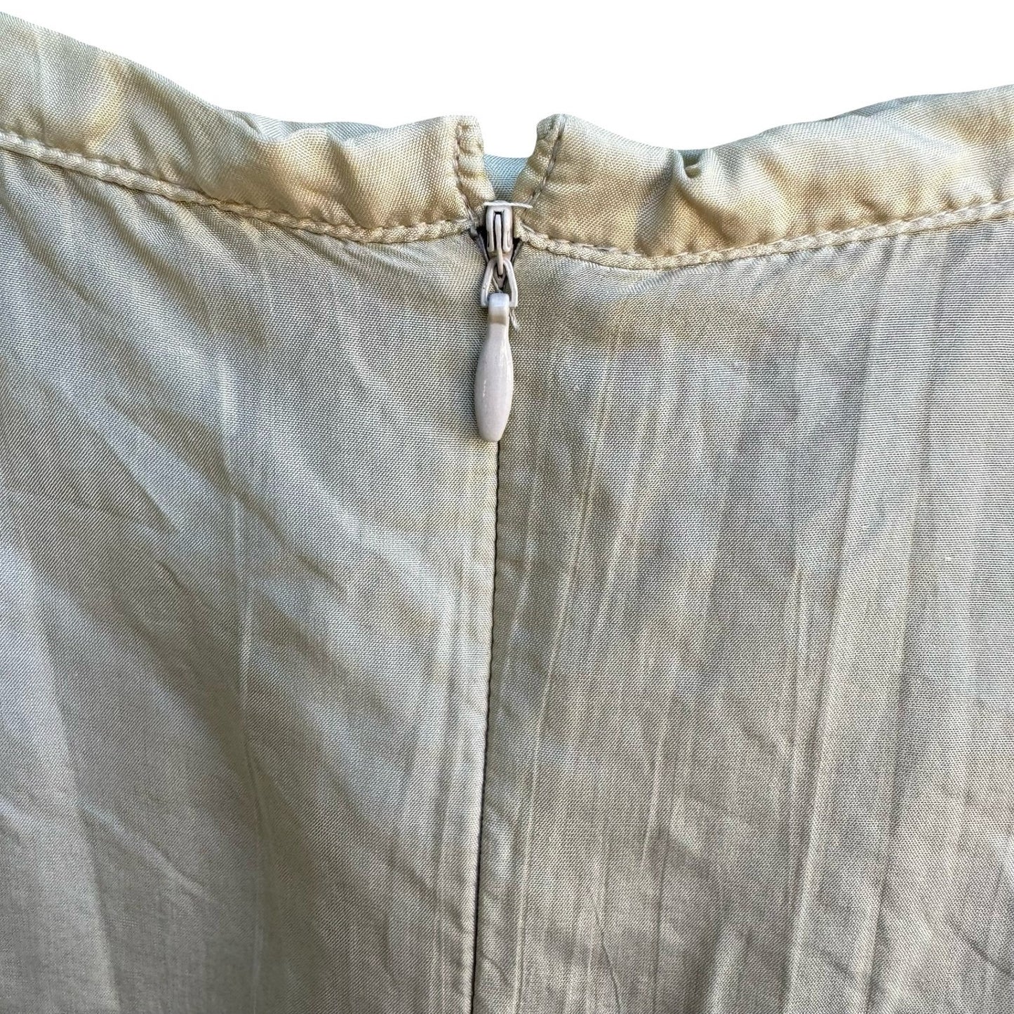 Chan Luu Y2K Silk Boho Minimalist Flowy Ethereal Yellow Colorblock Midi Skirt S