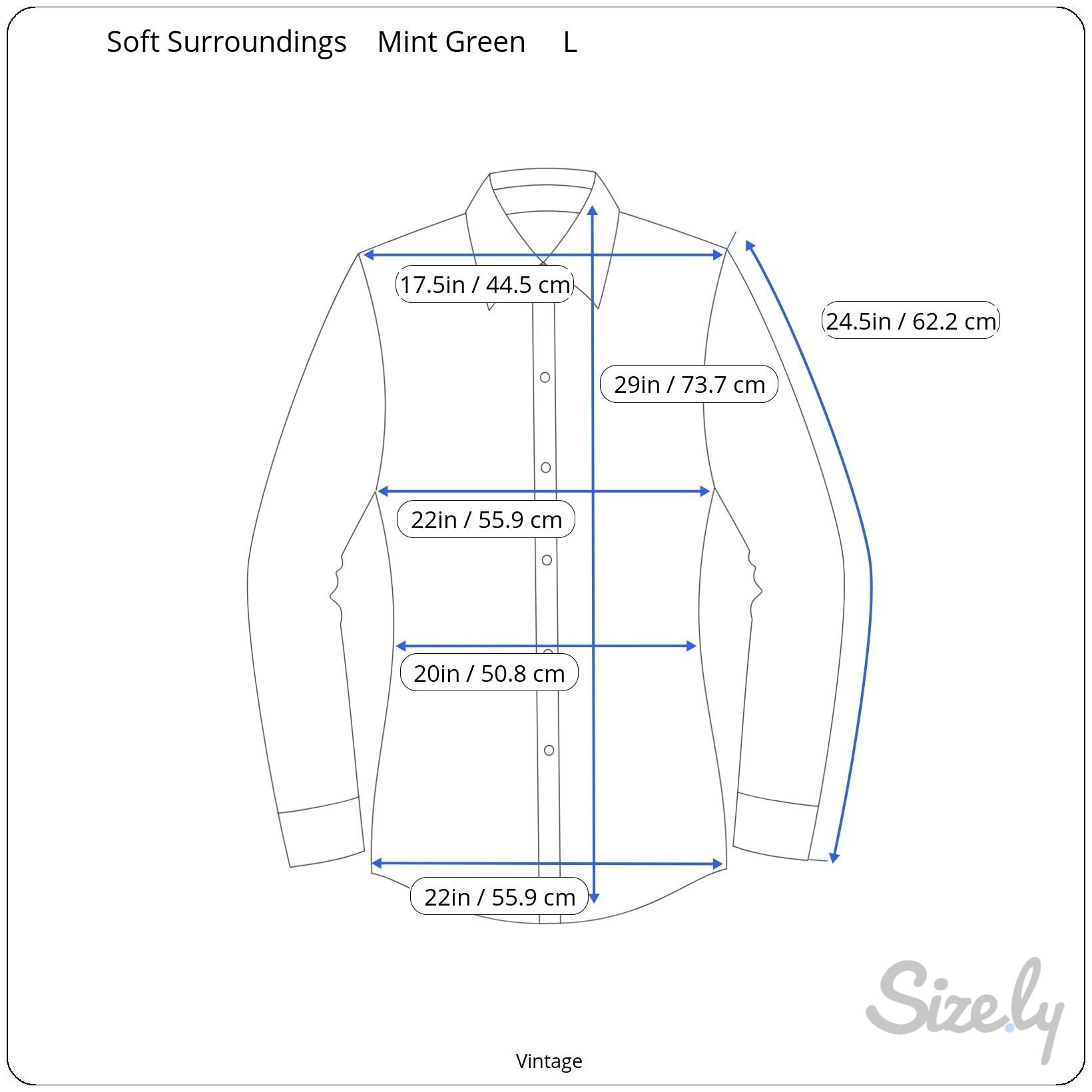 Soft Surroundings Womens Silk Pearlized Button Long Sleeve Mint Shirt Blouse L