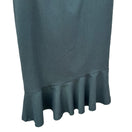 Switch Banana Republic Dark Green Asymmetrical Flounce Ruffle Sheath Dress 888528-00 3 image