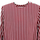 Switch Liz Claiborne Vintage Red Pink Striped Button Shoulder Blouse Womens 4 Nautical 3 image