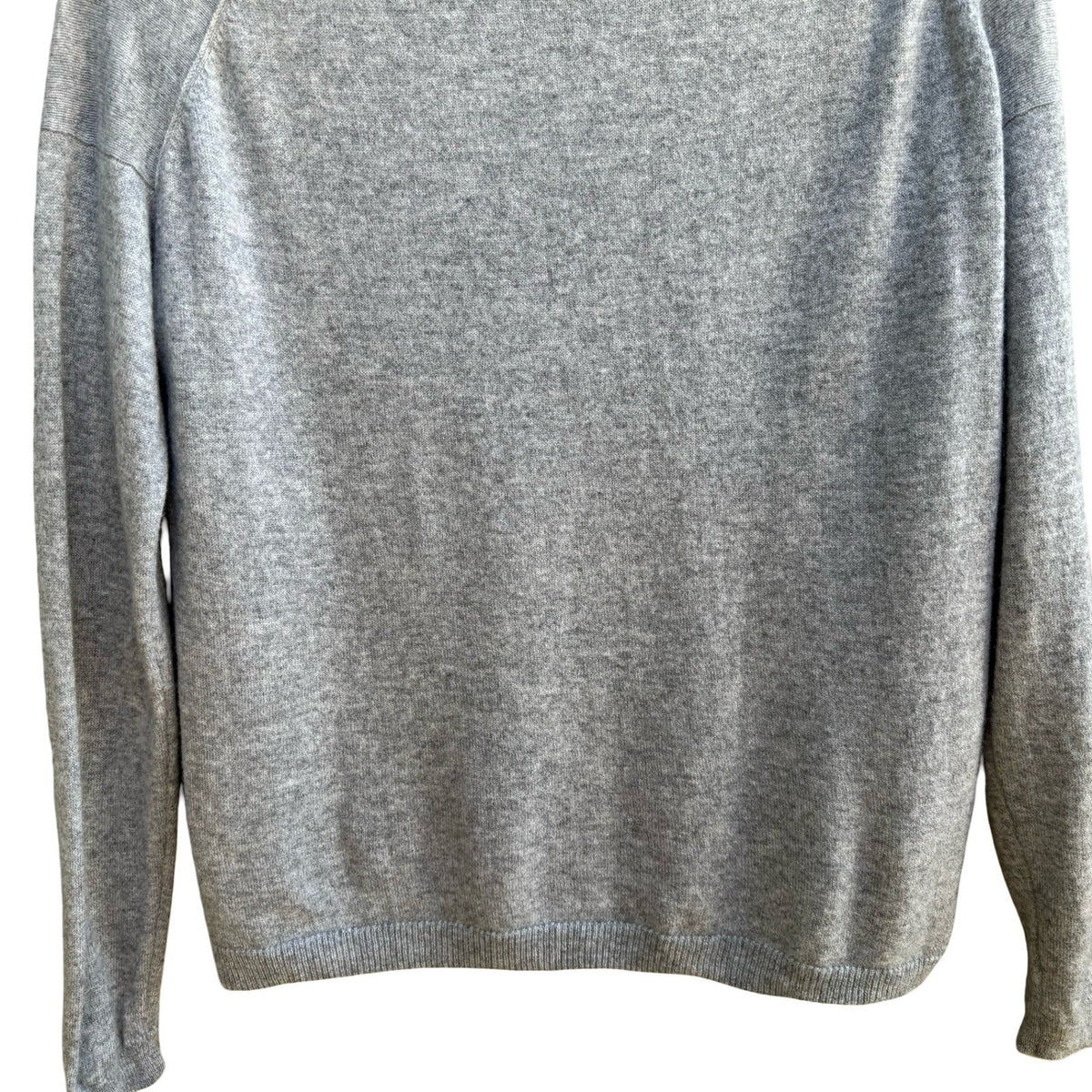 Vince 100% Cashmere Quiet Luxury Minimalist Preppy Crewneck Sweater Gray Mens S