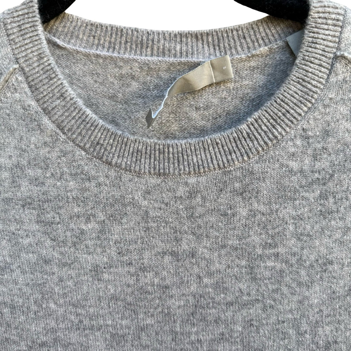 Vince 100% Cashmere Quiet Luxury Minimalist Preppy Crewneck Sweater Gray Mens S