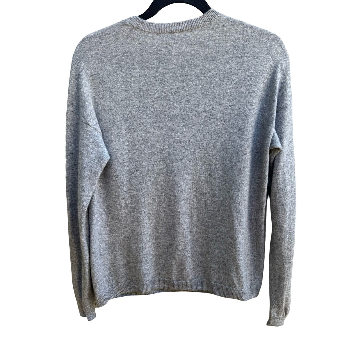 Vince 100% Cashmere Quiet Luxury Minimalist Preppy Crewneck Sweater Gray Mens S