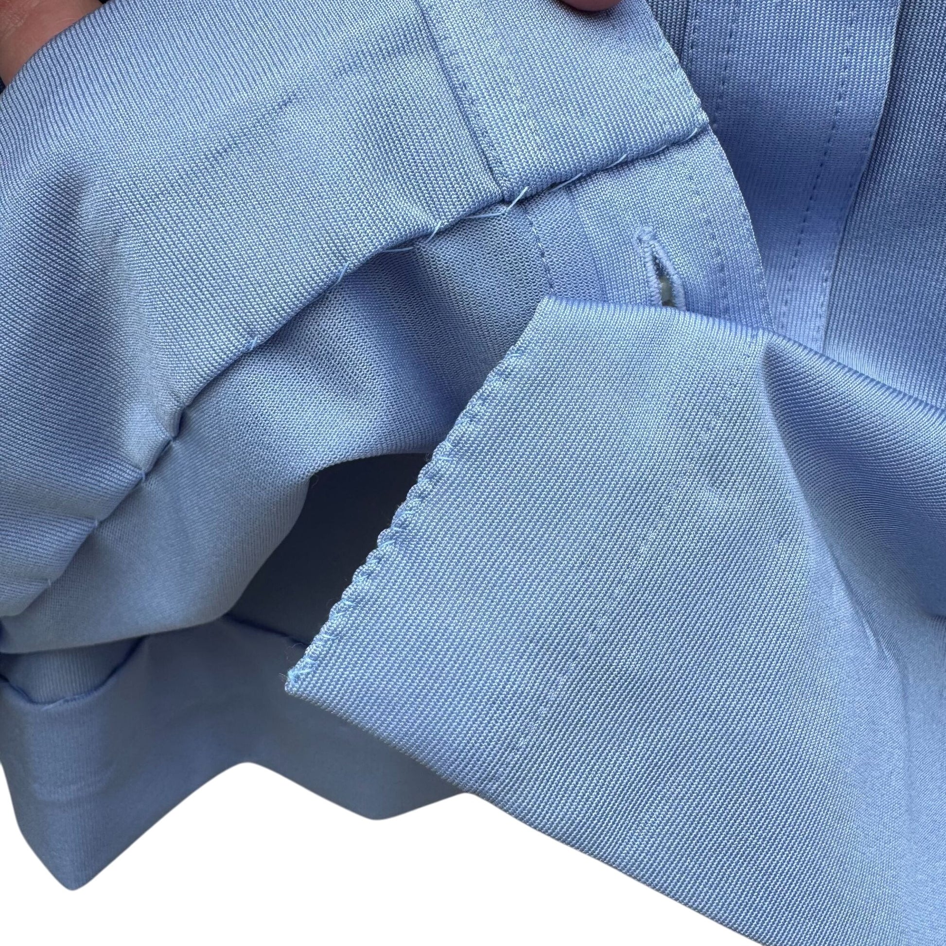 Dorce Vintage 70s Womens Light Blue Button-Up Long Sleeve Shirt Blouse Top 16