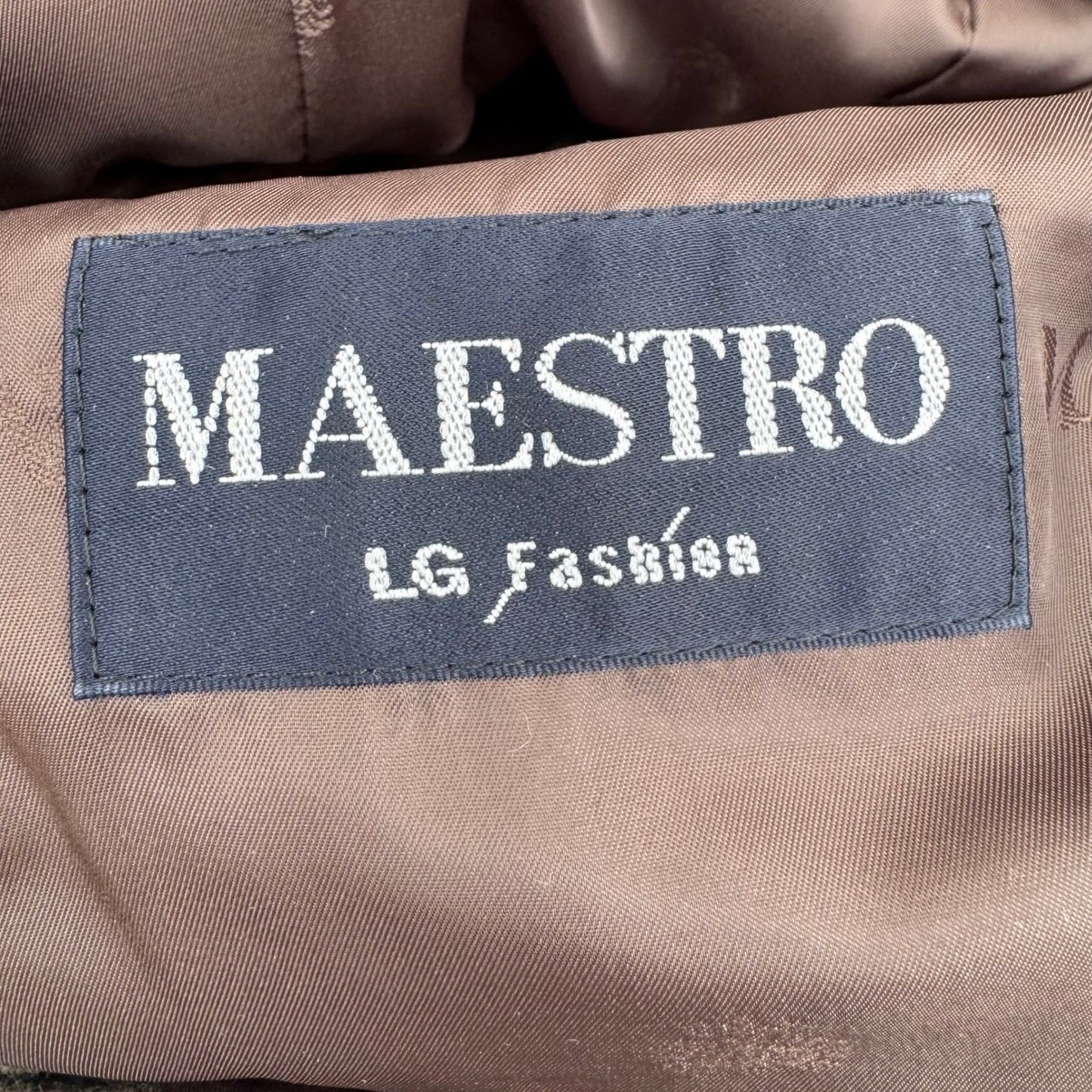 Maestro LG Fashion Mens Brown Herringbone 100% Wool 3-Button Blazer Sport Coat