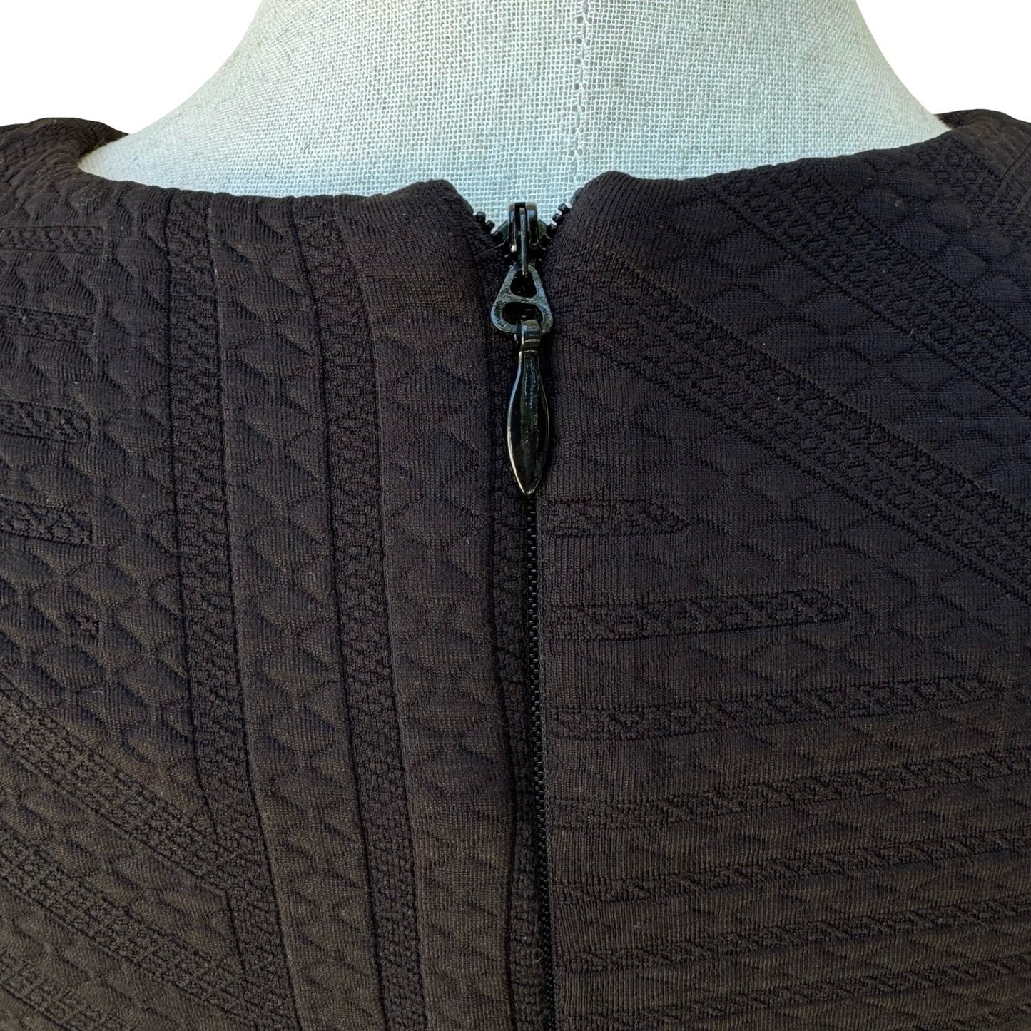 Bebe Y2K Minimalist Textured Cocktail Party Bodycon LBD Little Black Dress XXS