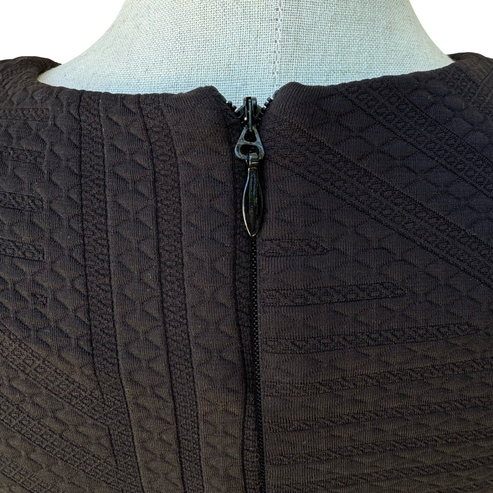 Bebe Y2K Minimalist Textured Cocktail Party Bodycon LBD Little Black Dress XXS