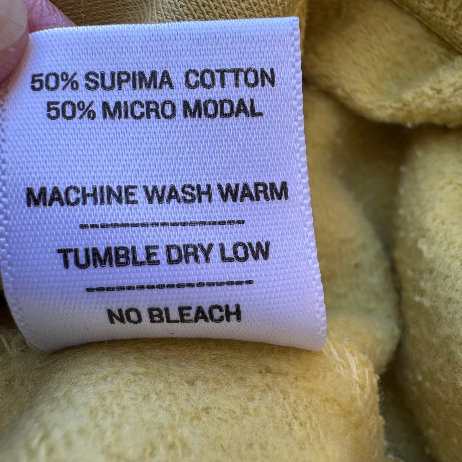 American Giant Supima Cotton Modal Sustainable Athleisure Zip Up Hoodie Yellow S