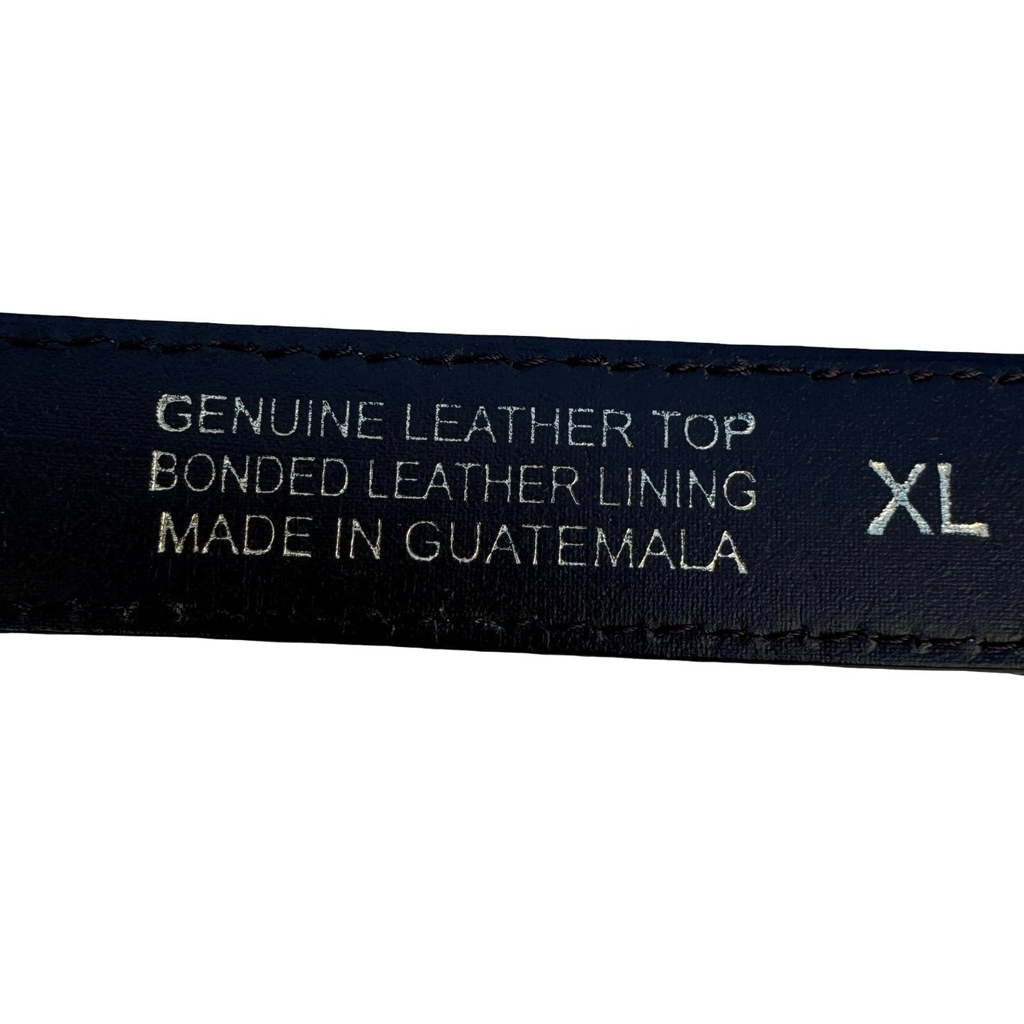 Brown Genuine Leather Belt XL Brass Buckle Classic Casual Western Made Guatemala