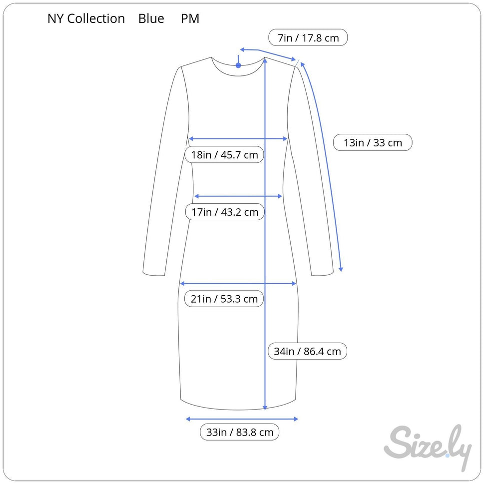 NY Collection Boho Lace Royal Blue Bell Sleeve V-Neck Flutter Hem Lined Dress PM