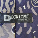 Switch Don Loper Beverly Hills Vintage Italian Silk Necktie Navy Floral Dandy Mad Men 2 image