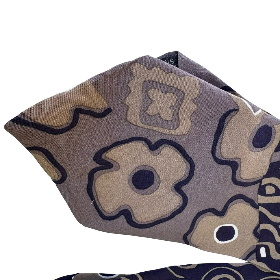Don Loper Beverly Hills Vintage Italian Silk Necktie Navy Floral Dandy Mad Men
