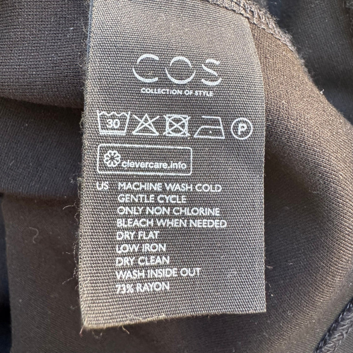 COS Bow Accent Minimalist Ponte Knit Quiet Luxury Oversized Blouse Black Women L