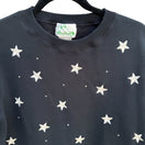 Switch The Quacker Factory Black Star Embroidered Rhinestone Long Sleeve Sweatshirt S 2 image