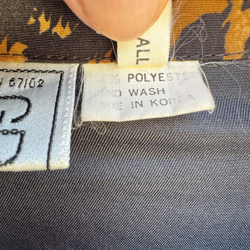 GDT Too Vintage 80s 90s Womens Glam Leopard Print Button-Down Bomber Jacket OS