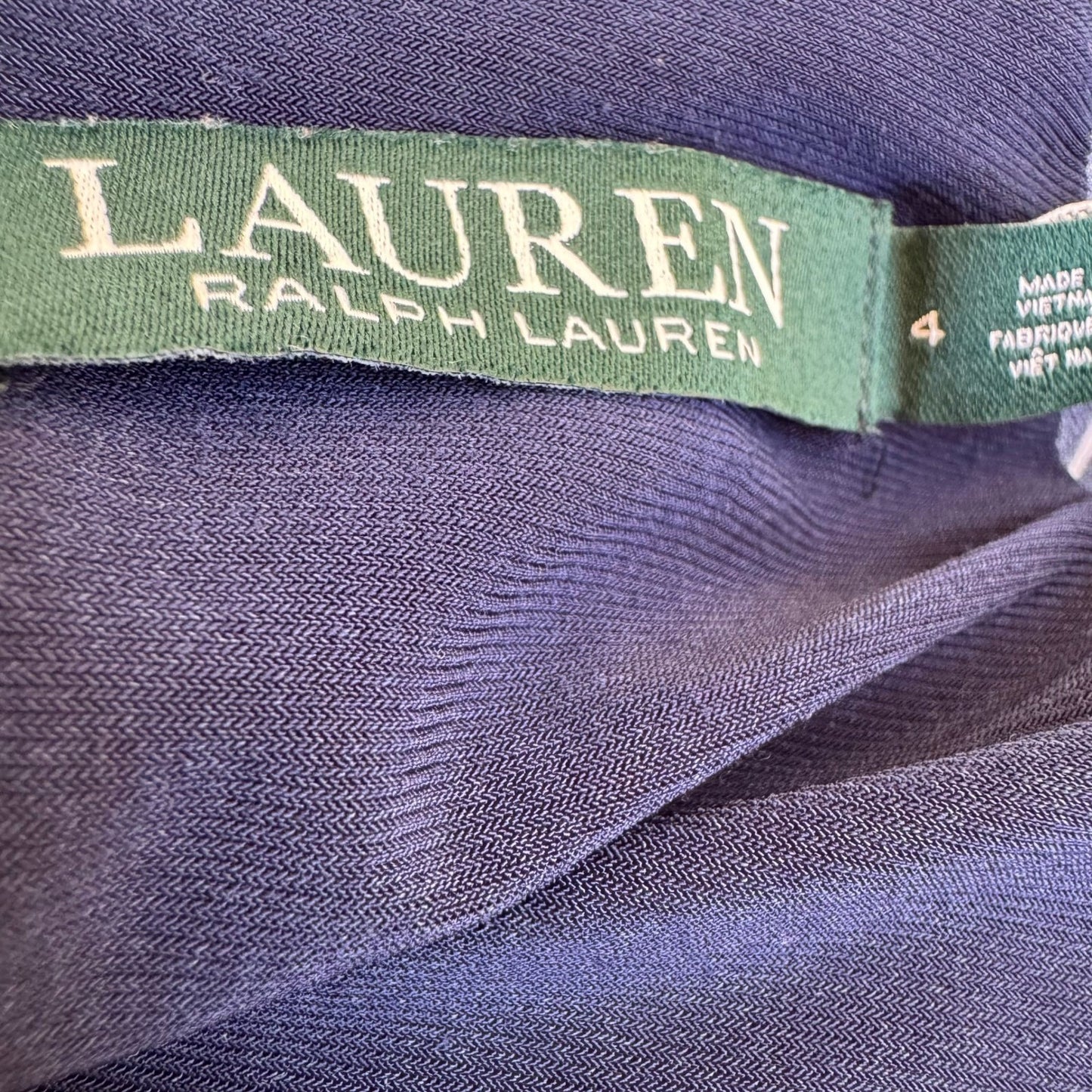 Lauren Ralph Lauren Minimalist Preppy Geometric Abstract Shift Dress Navy Mod 4
