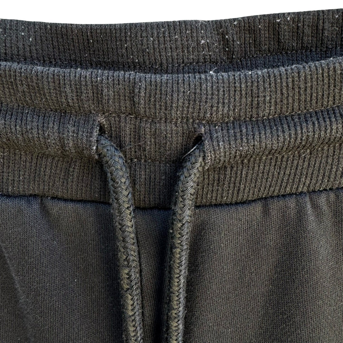 Distressed Thrashed Ripped Jogger Sweatpants Streetwear Edgy Grunge Black Mens L