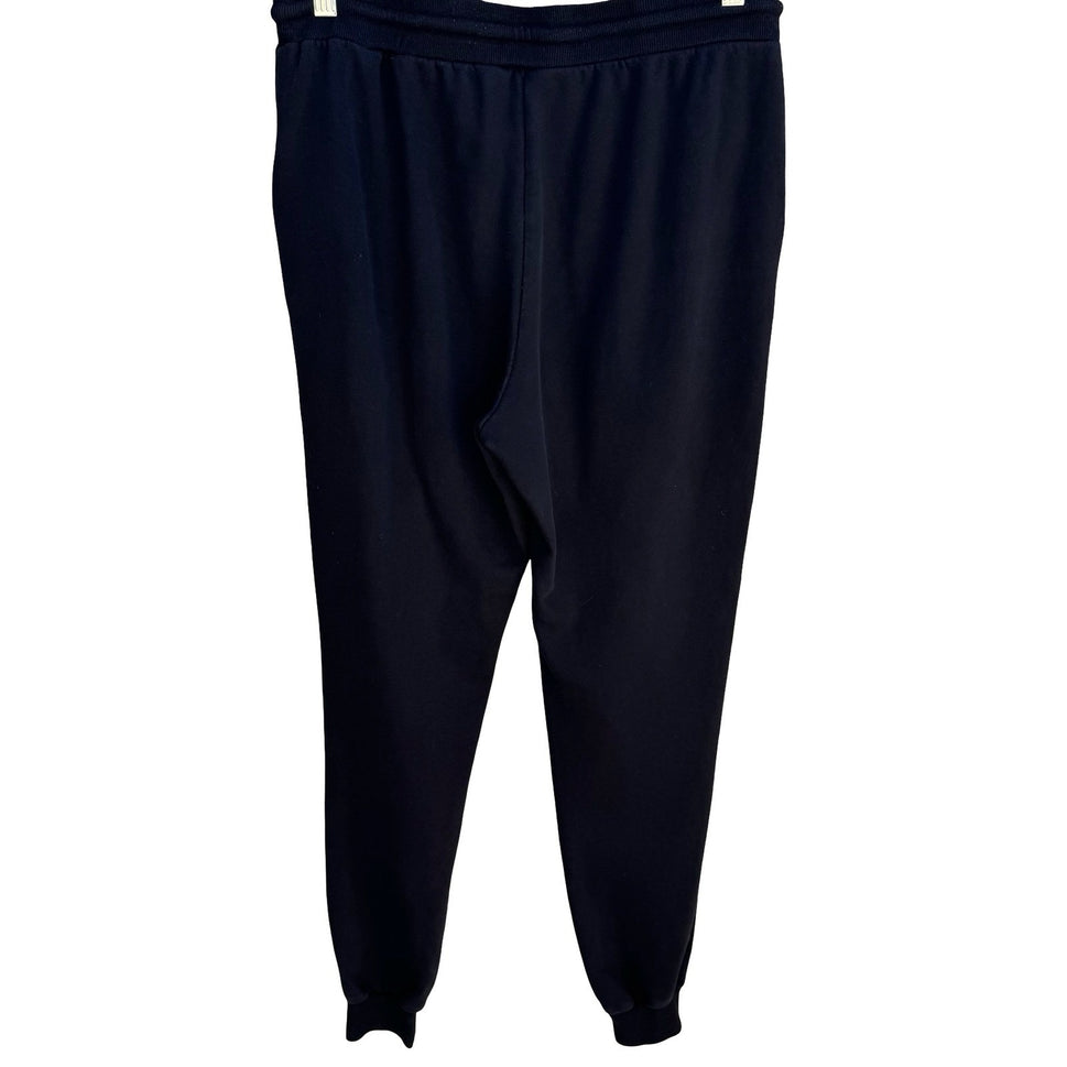 Distressed Thrashed Ripped Jogger Sweatpants Streetwear Edgy Grunge Black Mens L