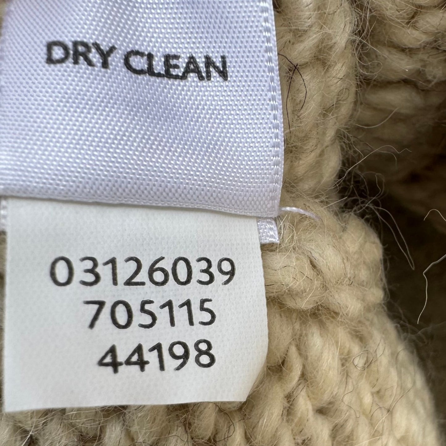 J Jill Womens XL Wool Alpaca Blend Chunky Knit Open Front Cardigan Cream Hygge