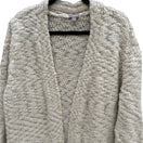 Switch J Jill Womens XL Wool Alpaca Blend Chunky Knit Open Front Cardigan Cream Hygge 3 image