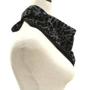 Switch Vintage Black Cotton Cross Patterned Goth Bandana Handkerchief Scarf 2 image