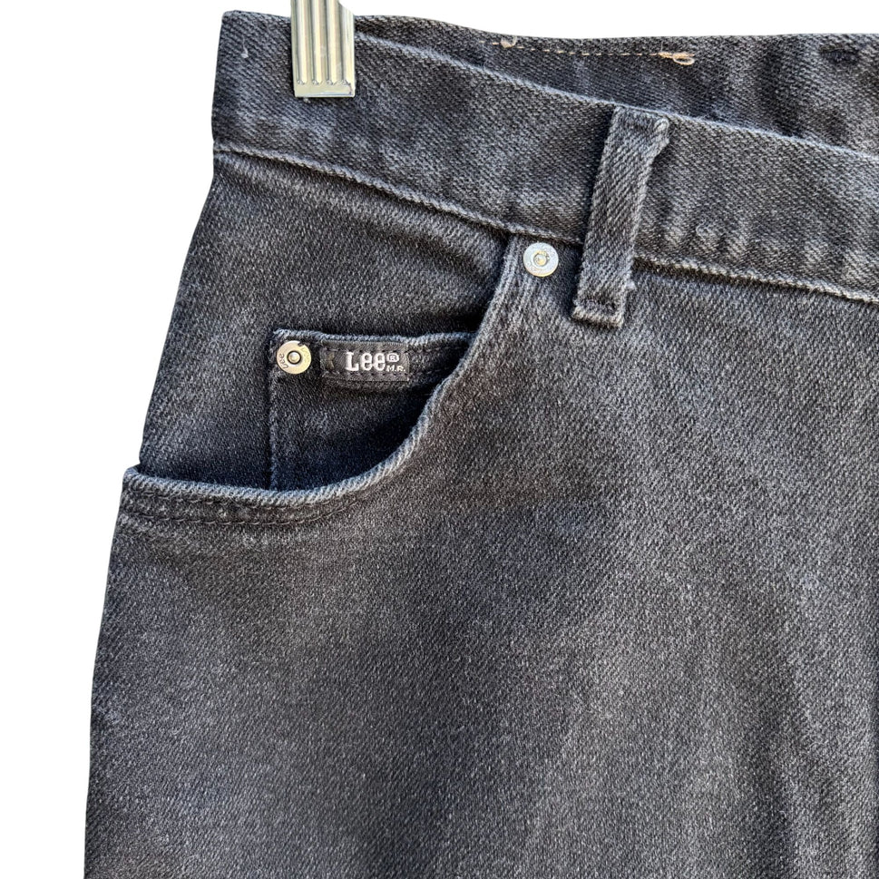 Lee Riveted Womens Vintage Black Relaxed Fit High Waist Tapered Leg Mom Jeans 14