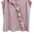 Switch IJOAH Womens Pink Ruffle Button Front Cotton Cami Tank Top T16513 Small NEW 3 image