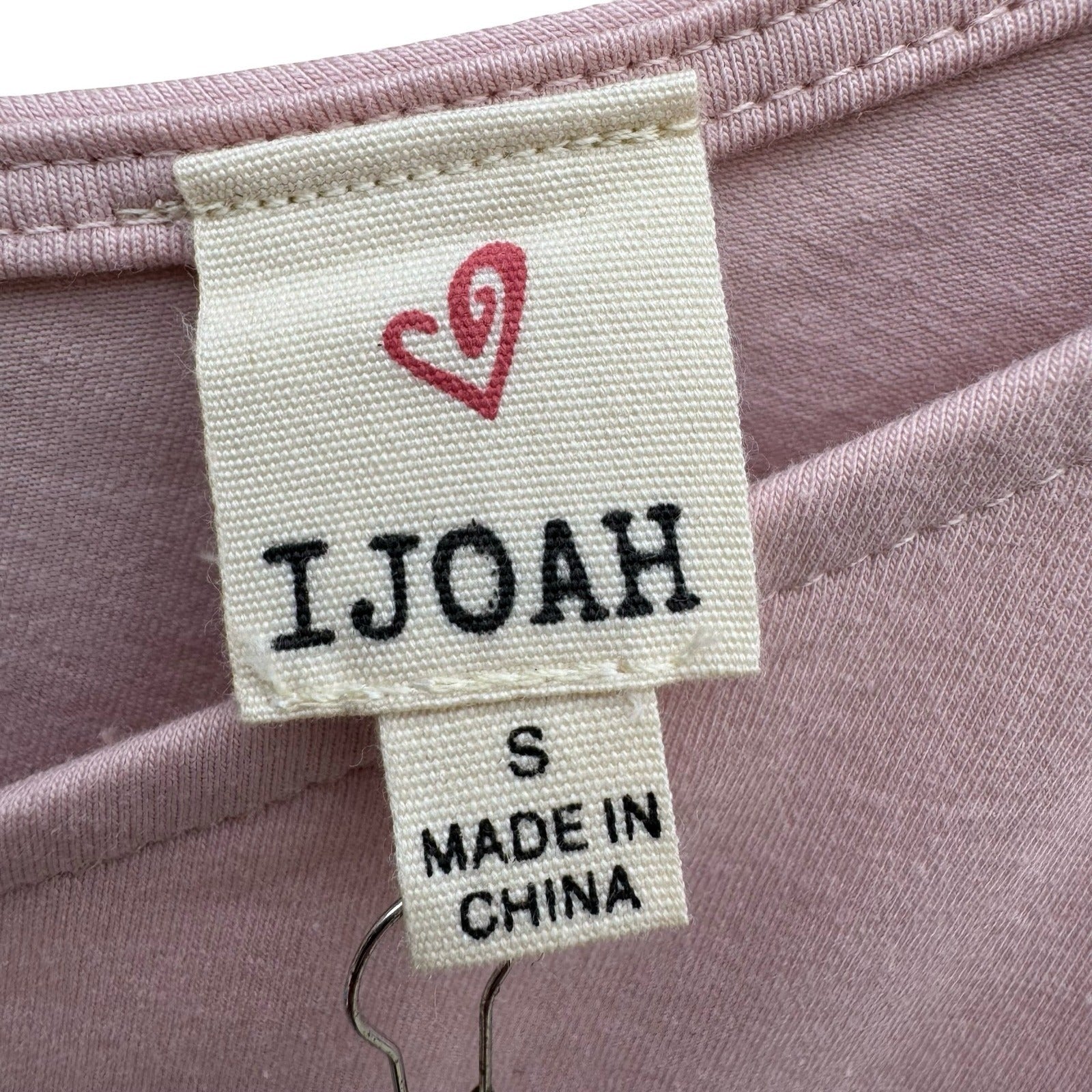 IJOAH Womens Pink Ruffle Button Front Cotton Cami Tank Top T16513 Small NEW