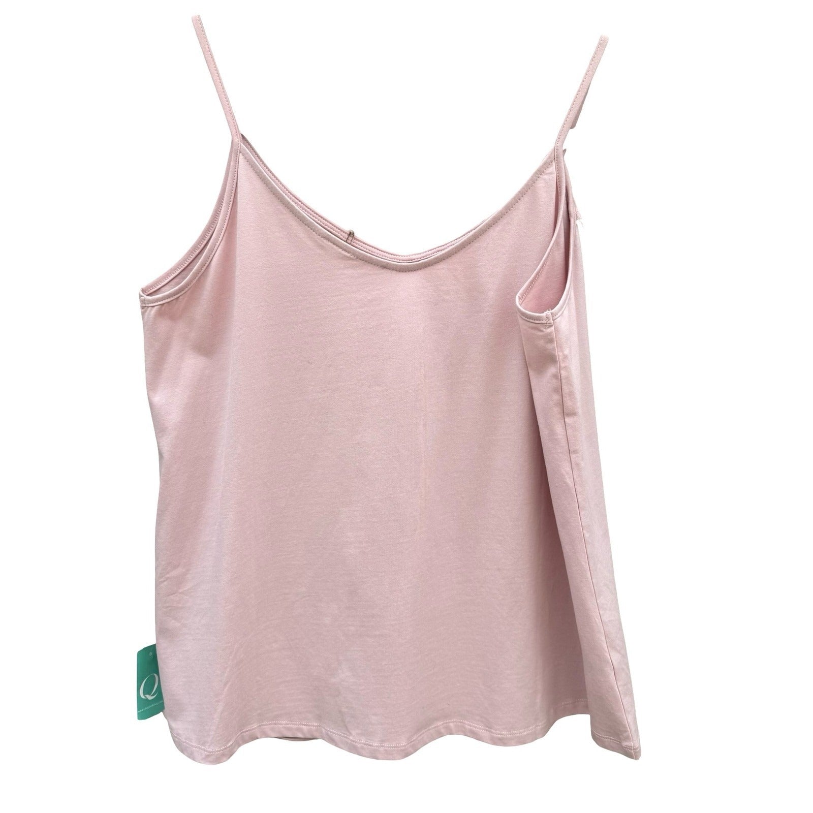 IJOAH Womens Pink Ruffle Button Front Cotton Cami Tank Top T16513 Small NEW