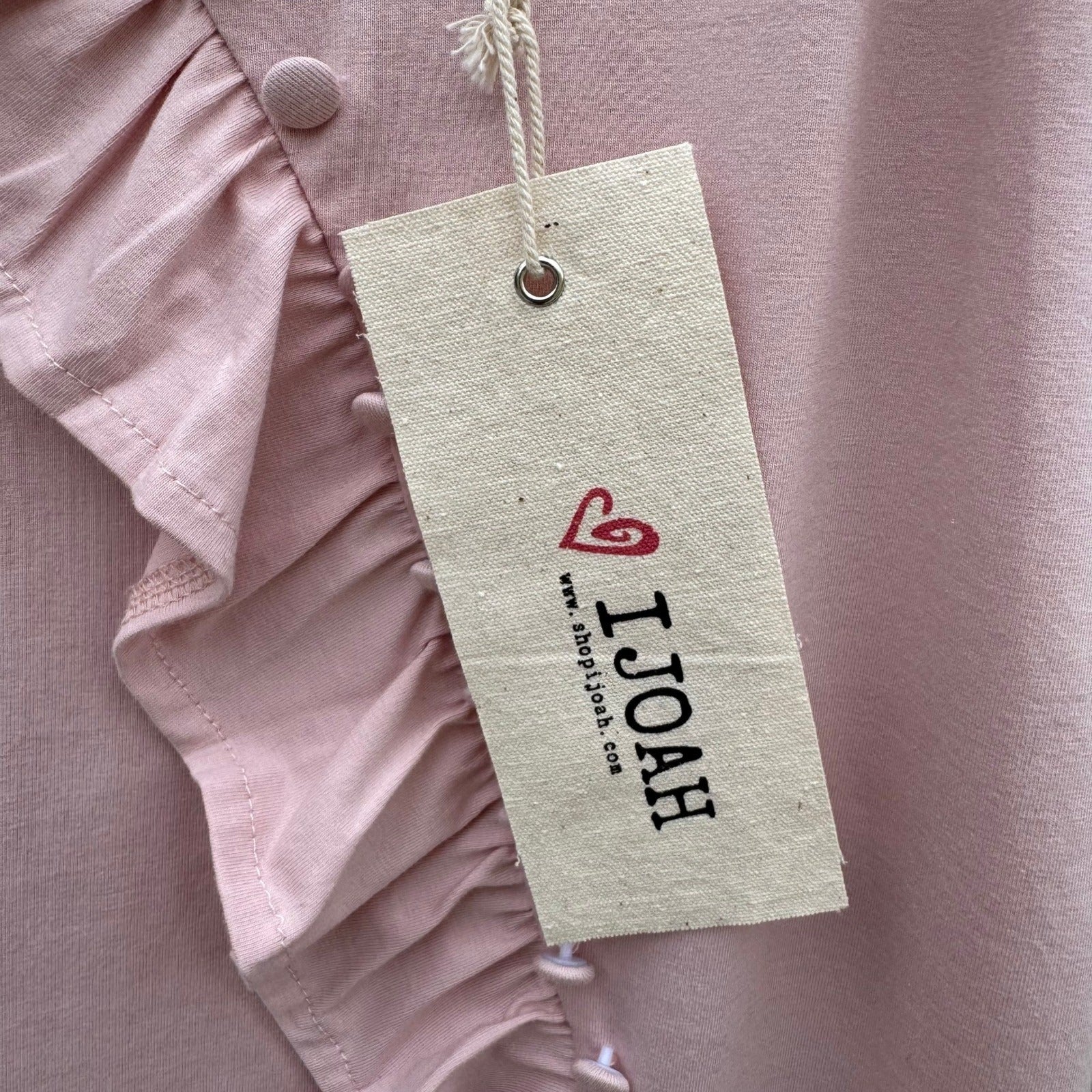 IJOAH Womens Pink Ruffle Button Front Cotton Cami Tank Top T16513 Small NEW