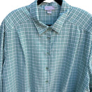 Switch Alfred Dunner Vintage 24W Green Plaid Seersucker Preppy Button-Up Light Jacket 3 image