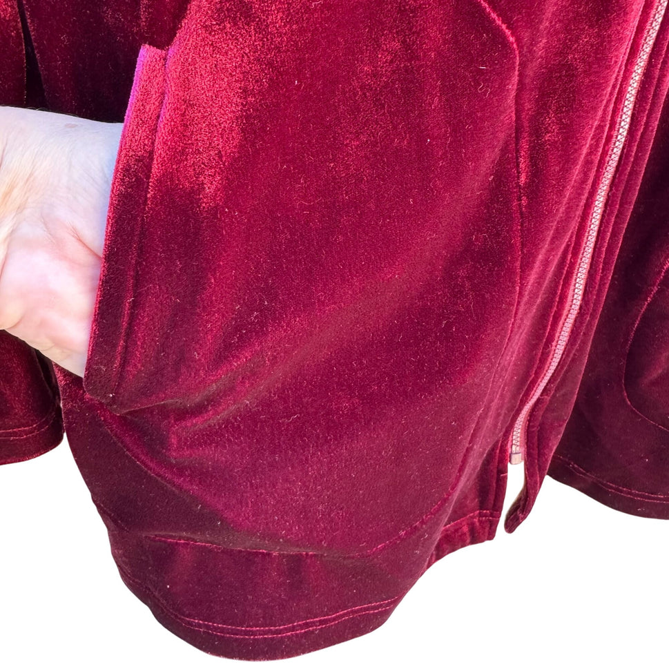 Bob Mackie Wearable Art Vintage Burgundy Embroidered Grape Velvet Jacket New S