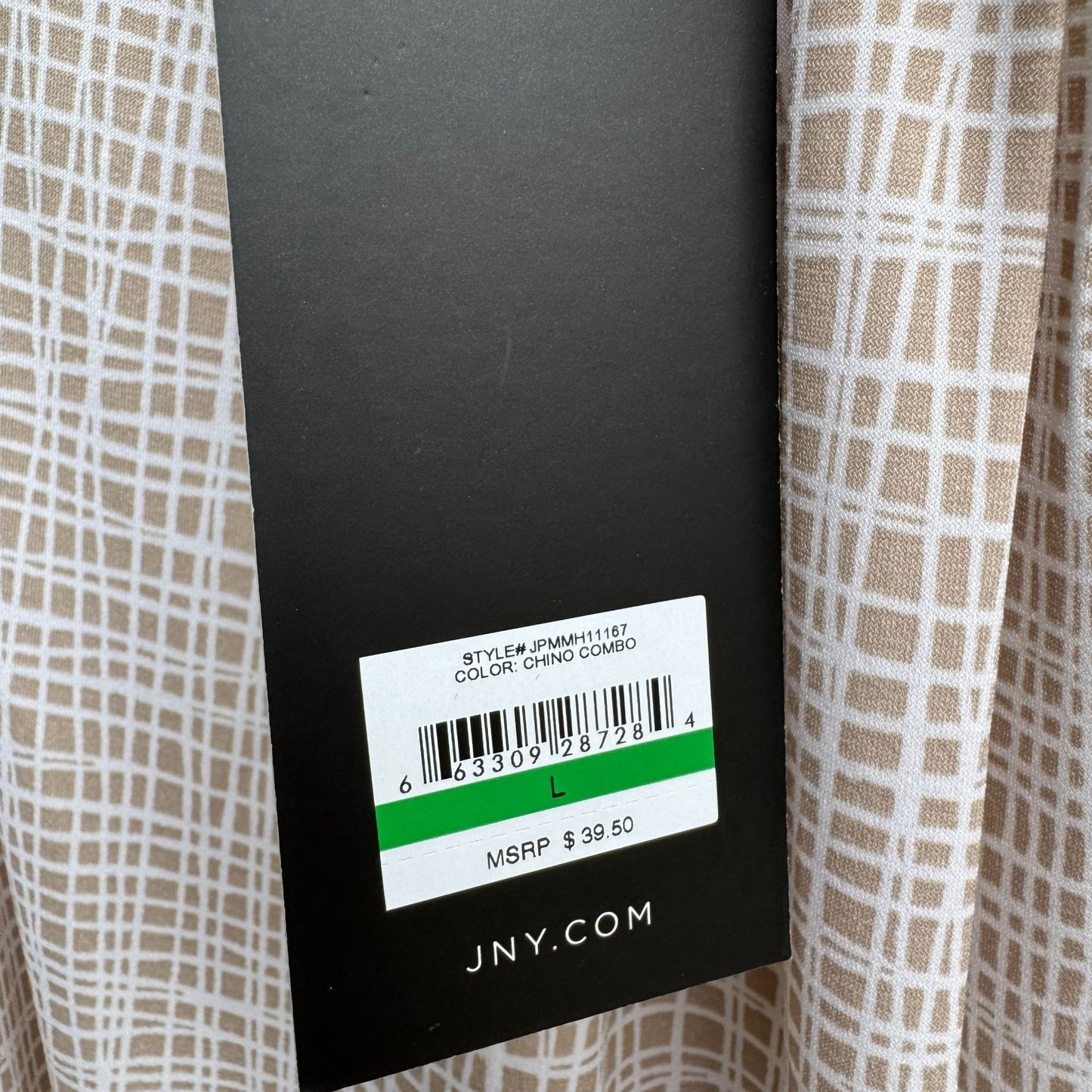 Jones New York Womens Sleeveless Pleat Neck Keyhole Back Check Print Blouse New L