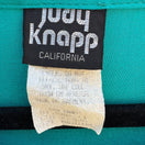 Switch Judy Knapp California Vintage Teal Rayon Pocket Top Embroidered Trim Medium USA 2 image
