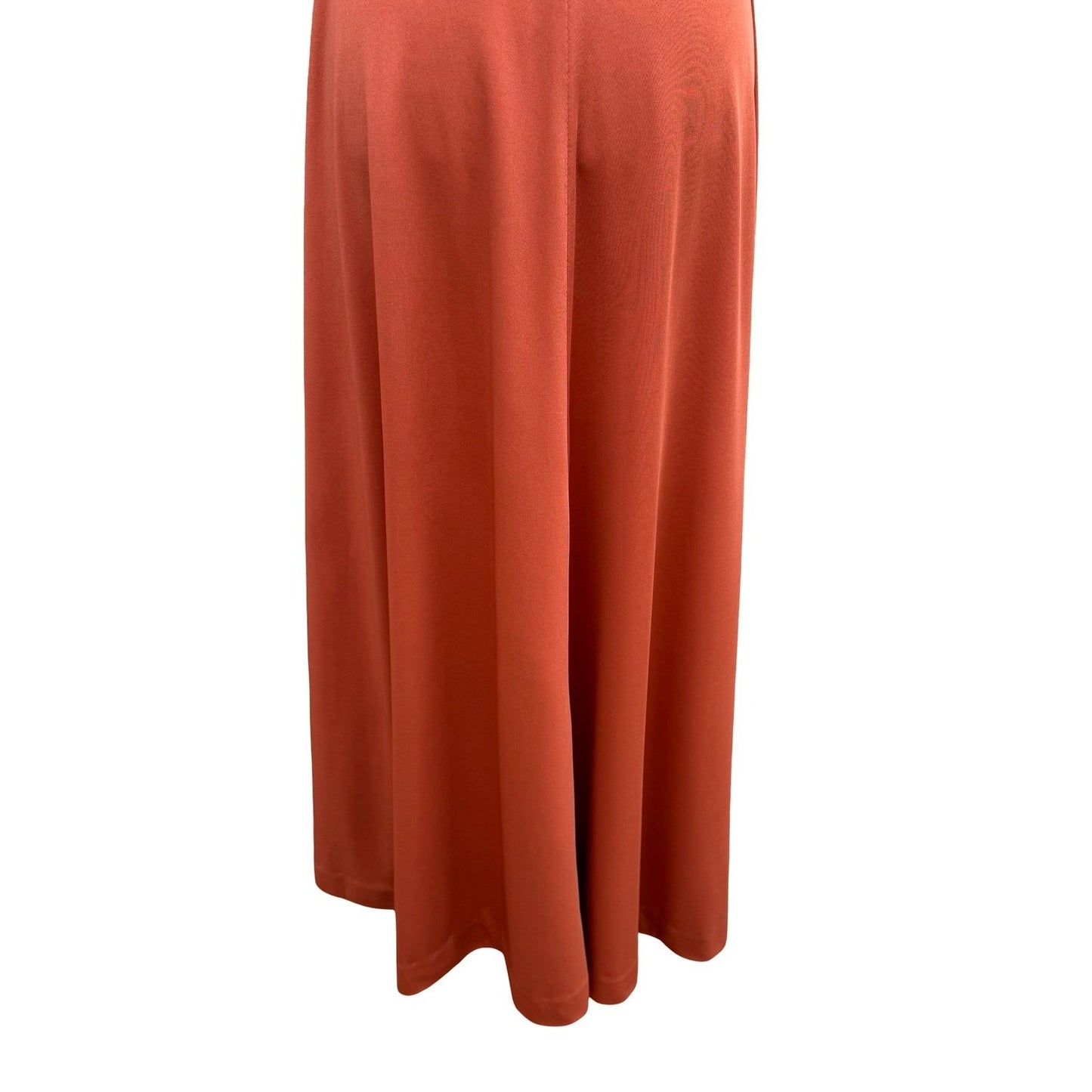 Trivia by Charm of Hollywood Vintage 70s Burnt Orange Ruffle Maxi Dress Boho Mod