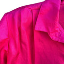 Switch Gabriella Vintage Womens Button-Up Hot Pink Long Roll Tab Sleeve Blouse Small 3 image