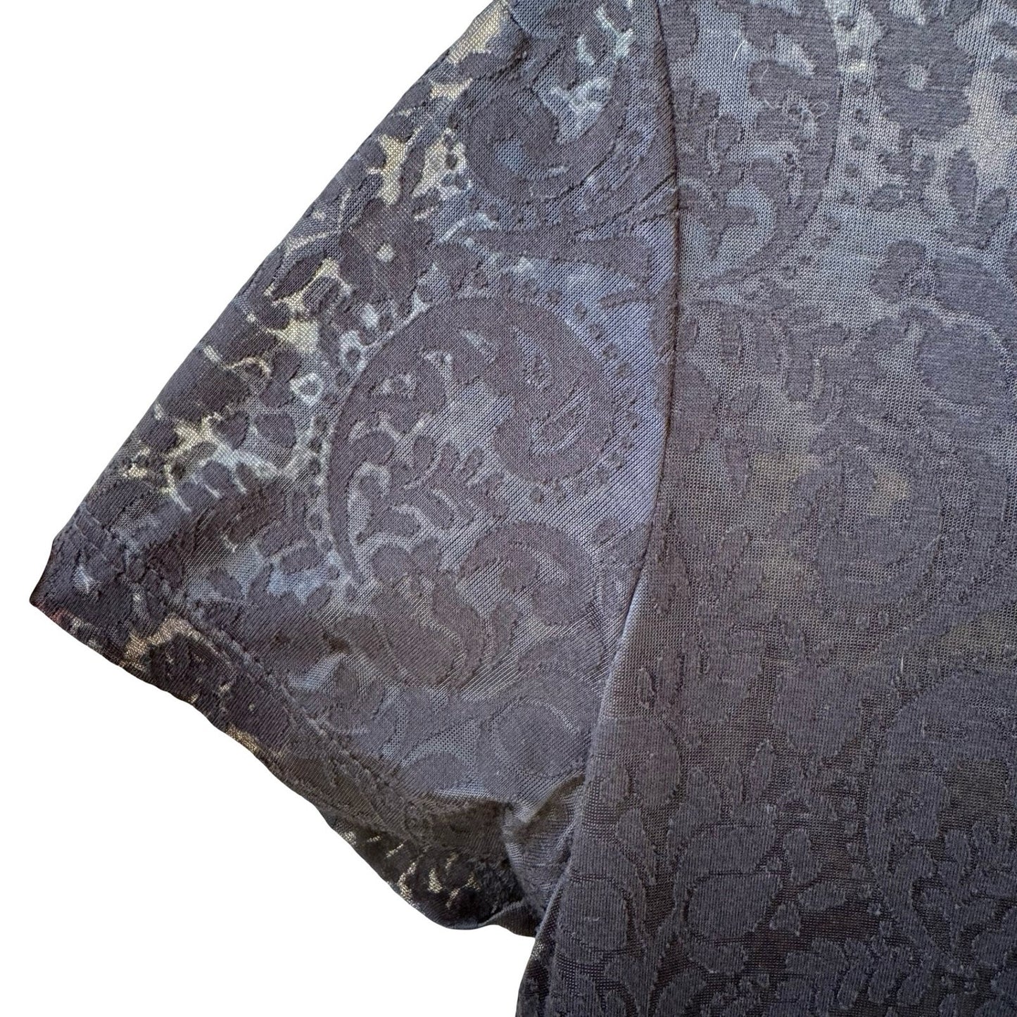Self Esteem Vintage 90s Y2K Burnout Paisley Devore Sheer Gothic Grunge Shirt L