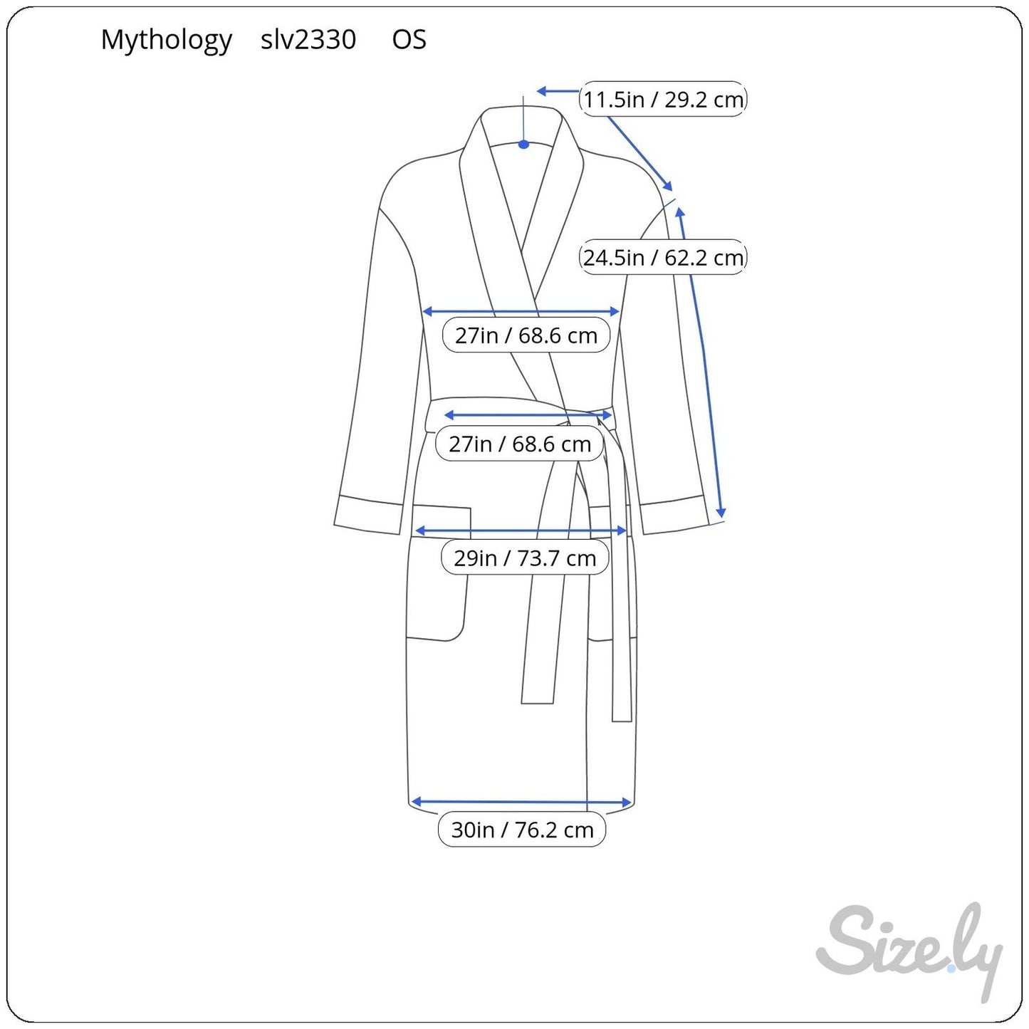 Mythology Plush Fleece Robe Sage Green One Size Fits Most Shawl Collar Soft Wrap