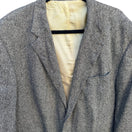 Switch Geoffrey Beene Vintage Mens 48R Silk Blazer Grey Salt Pepper Tweed Sport Coat 3 image