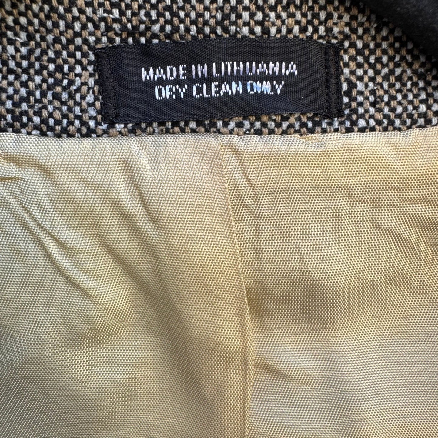 Geoffrey Beene Vintage Mens 48R Silk Blazer Grey Salt Pepper Tweed Sport Coat