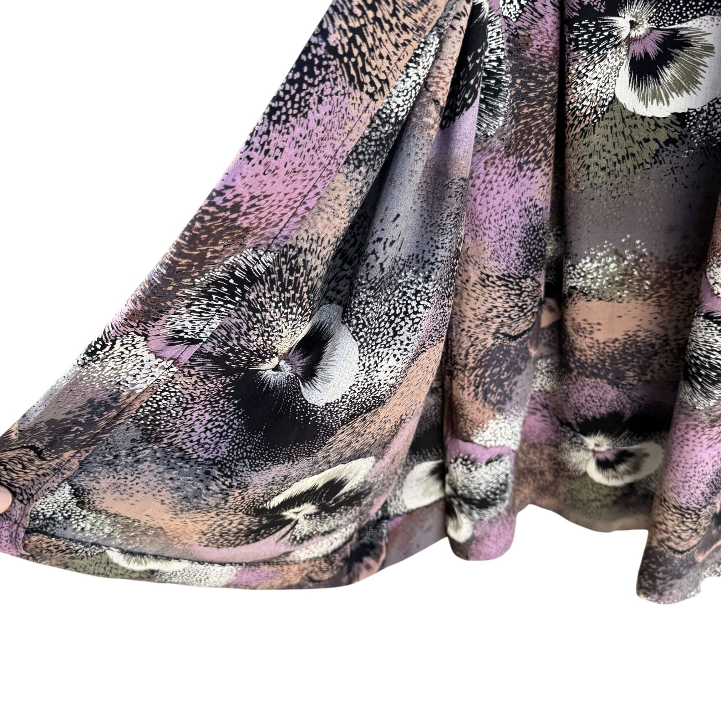 BB Petites By Barbara Barbara Vintage 80s Floral Print V Neck Short Sleeve Dress